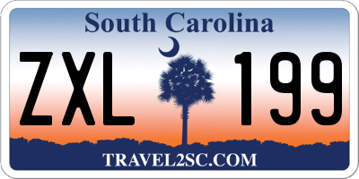 SC license plate ZXL199