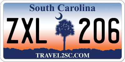 SC license plate ZXL206