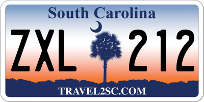 SC license plate ZXL212