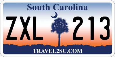 SC license plate ZXL213
