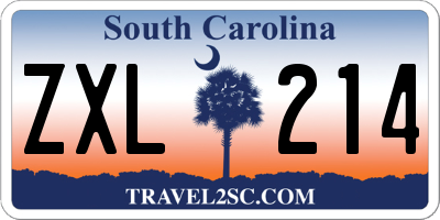 SC license plate ZXL214