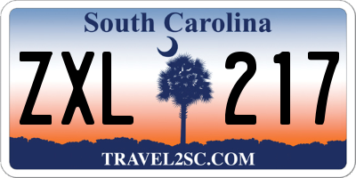 SC license plate ZXL217
