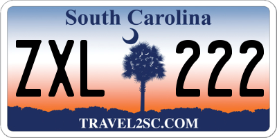 SC license plate ZXL222