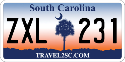 SC license plate ZXL231