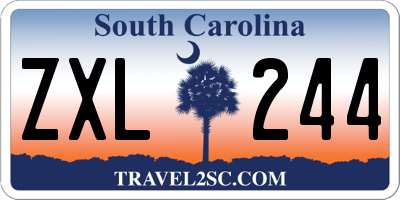 SC license plate ZXL244