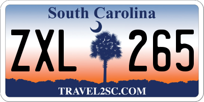 SC license plate ZXL265