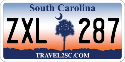 SC license plate ZXL287