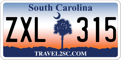 SC license plate ZXL315