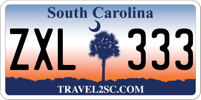 SC license plate ZXL333