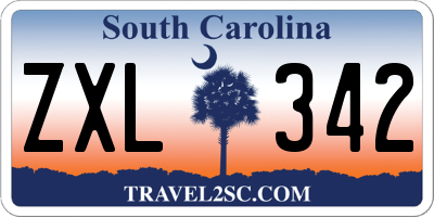 SC license plate ZXL342