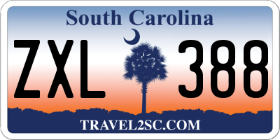 SC license plate ZXL388