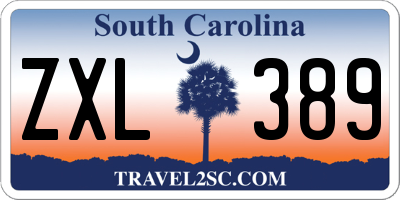 SC license plate ZXL389