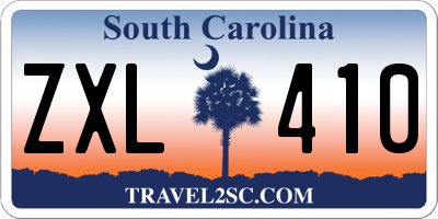 SC license plate ZXL410