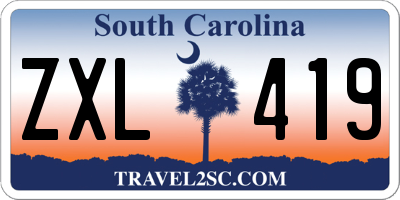 SC license plate ZXL419