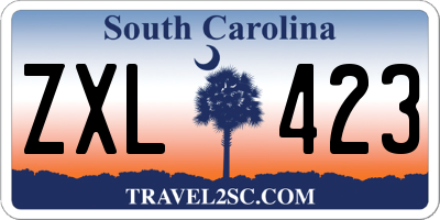 SC license plate ZXL423