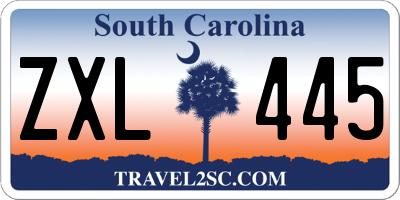 SC license plate ZXL445