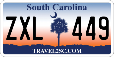 SC license plate ZXL449