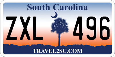 SC license plate ZXL496