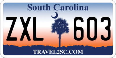 SC license plate ZXL603