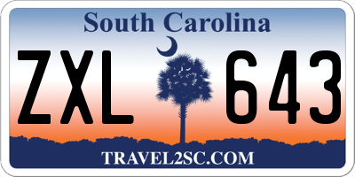 SC license plate ZXL643