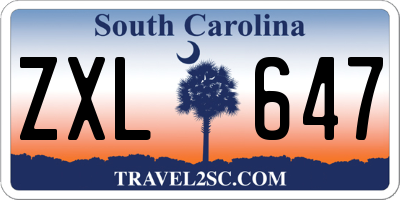 SC license plate ZXL647