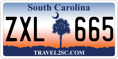 SC license plate ZXL665