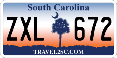 SC license plate ZXL672