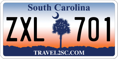 SC license plate ZXL701