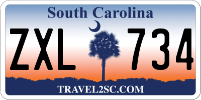 SC license plate ZXL734