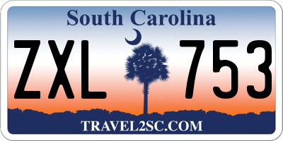 SC license plate ZXL753