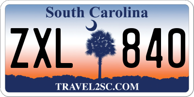 SC license plate ZXL840