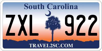 SC license plate ZXL922