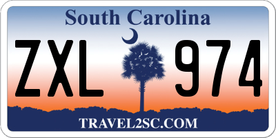 SC license plate ZXL974
