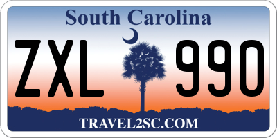 SC license plate ZXL990
