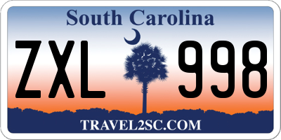 SC license plate ZXL998