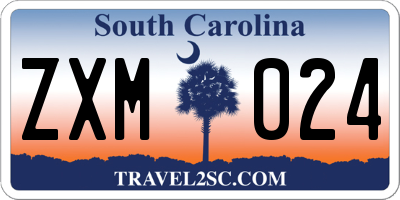 SC license plate ZXM024