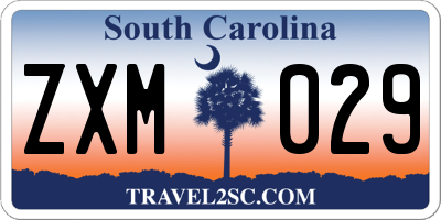 SC license plate ZXM029