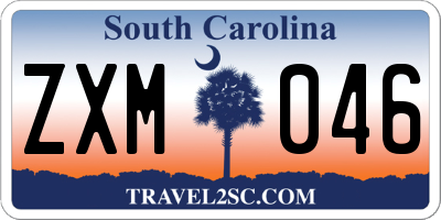 SC license plate ZXM046