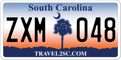 SC license plate ZXM048