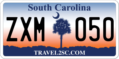 SC license plate ZXM050