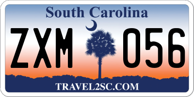 SC license plate ZXM056