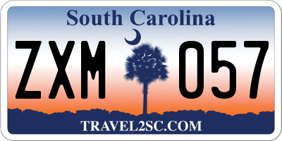 SC license plate ZXM057