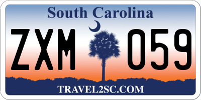 SC license plate ZXM059