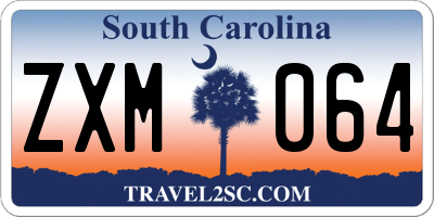 SC license plate ZXM064