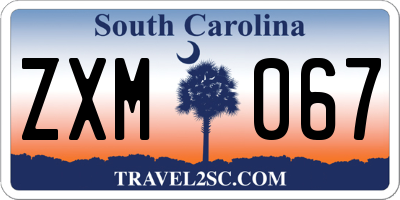 SC license plate ZXM067