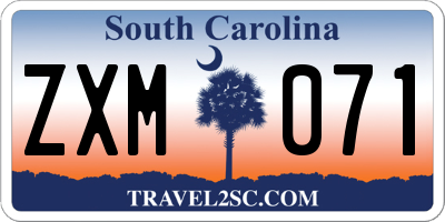 SC license plate ZXM071
