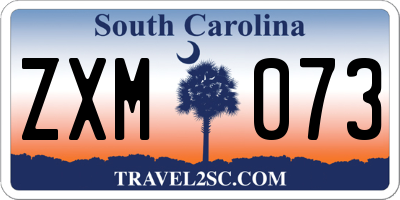 SC license plate ZXM073