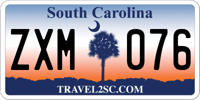 SC license plate ZXM076