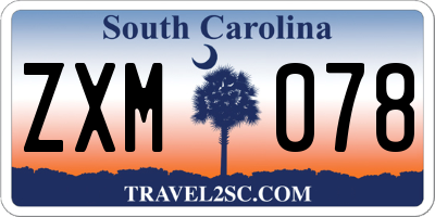 SC license plate ZXM078