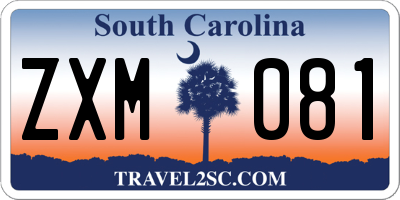 SC license plate ZXM081